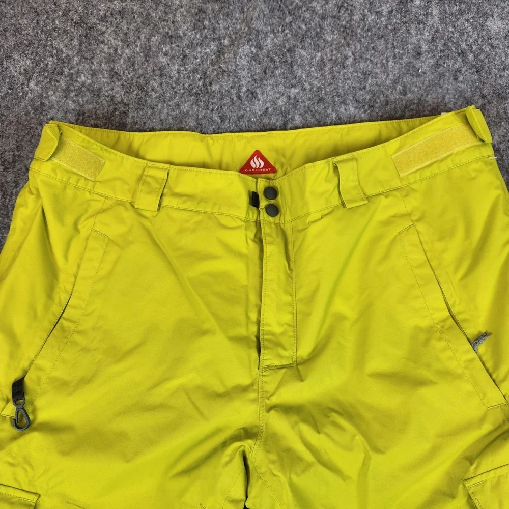 Columbia Ridge 2 Run II Pants‎ Men XL Yellow Omni Heat Tech Ski Snowboard Cargo